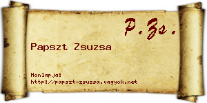 Papszt Zsuzsa névjegykártya